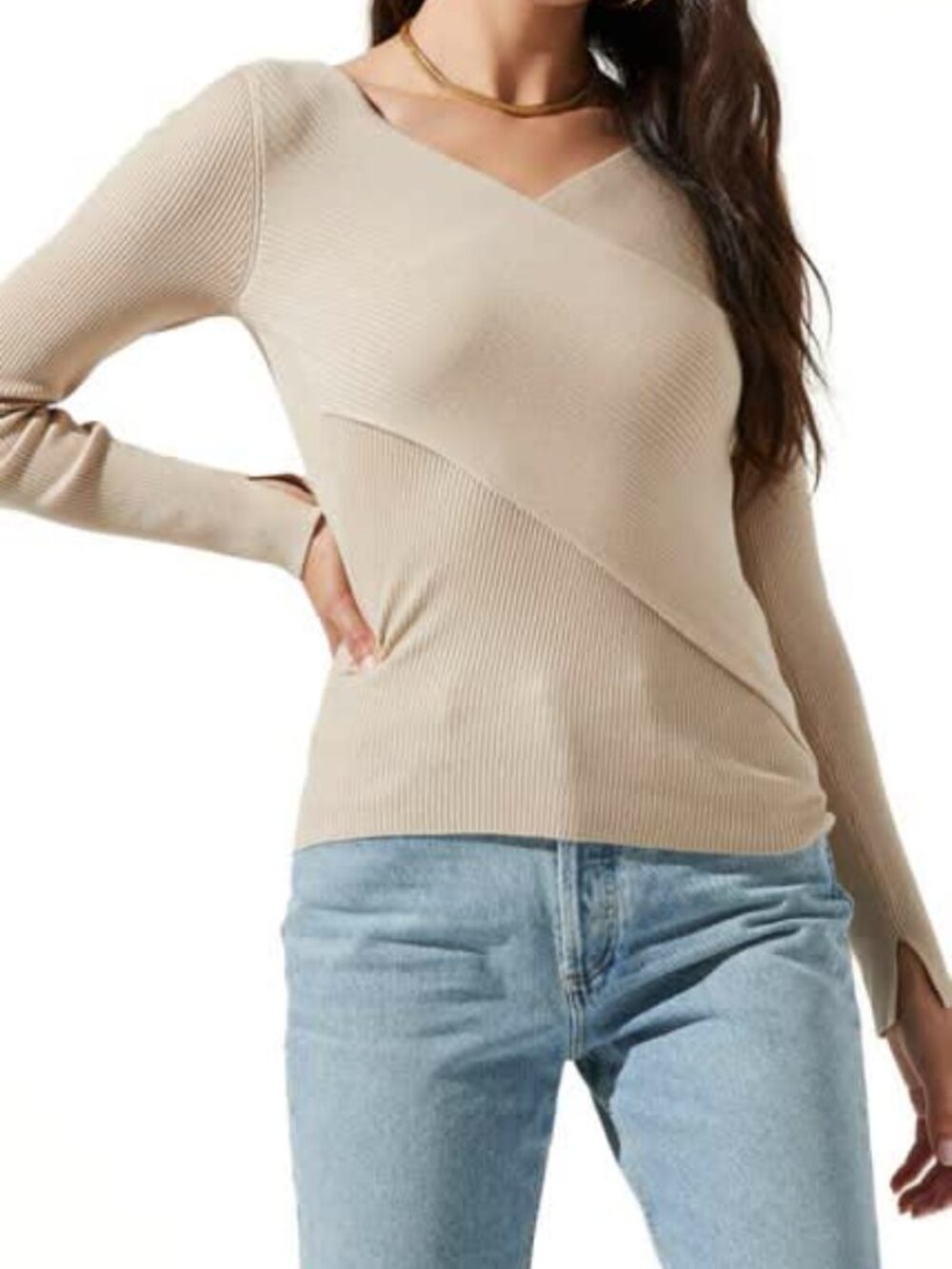 Astr The Label - Front Cross Front Sweater